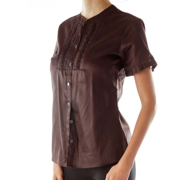 Banana Republic Brown Buttoned Blouse - Picture 3 of 3